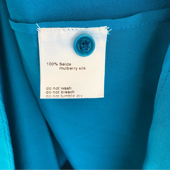 Akris Punto Stand-Collar Cutout Silk Blouse SZ 8 - Picture 6 of 8